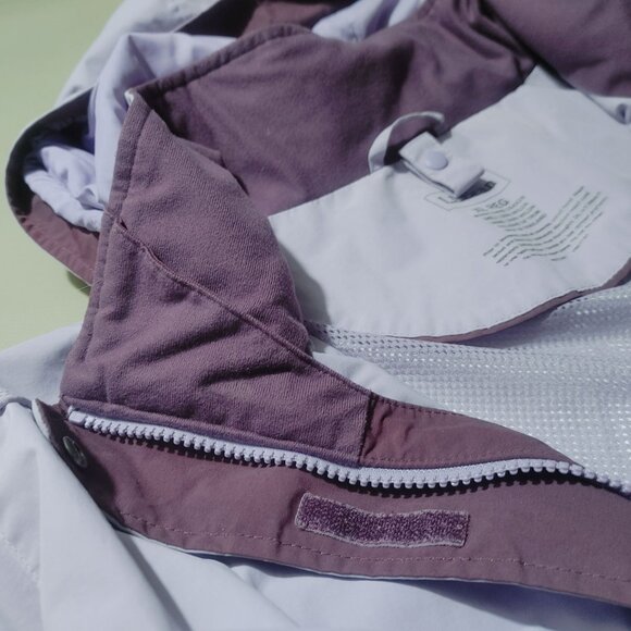 LL Bean Jacket Coat Size XL Lavender Plum Purple Nylon Hooded Windbreaker Shell - Picture 4 of 12